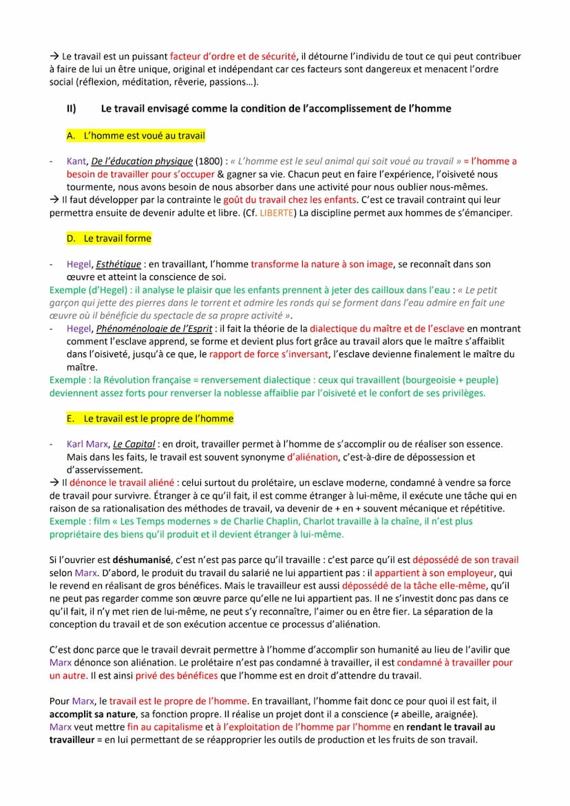 Le travail
Le travail : du latin « tripalium » (instrument de torture) activité rétribuée fait en vue d'un gain;
activité qui demande un eff