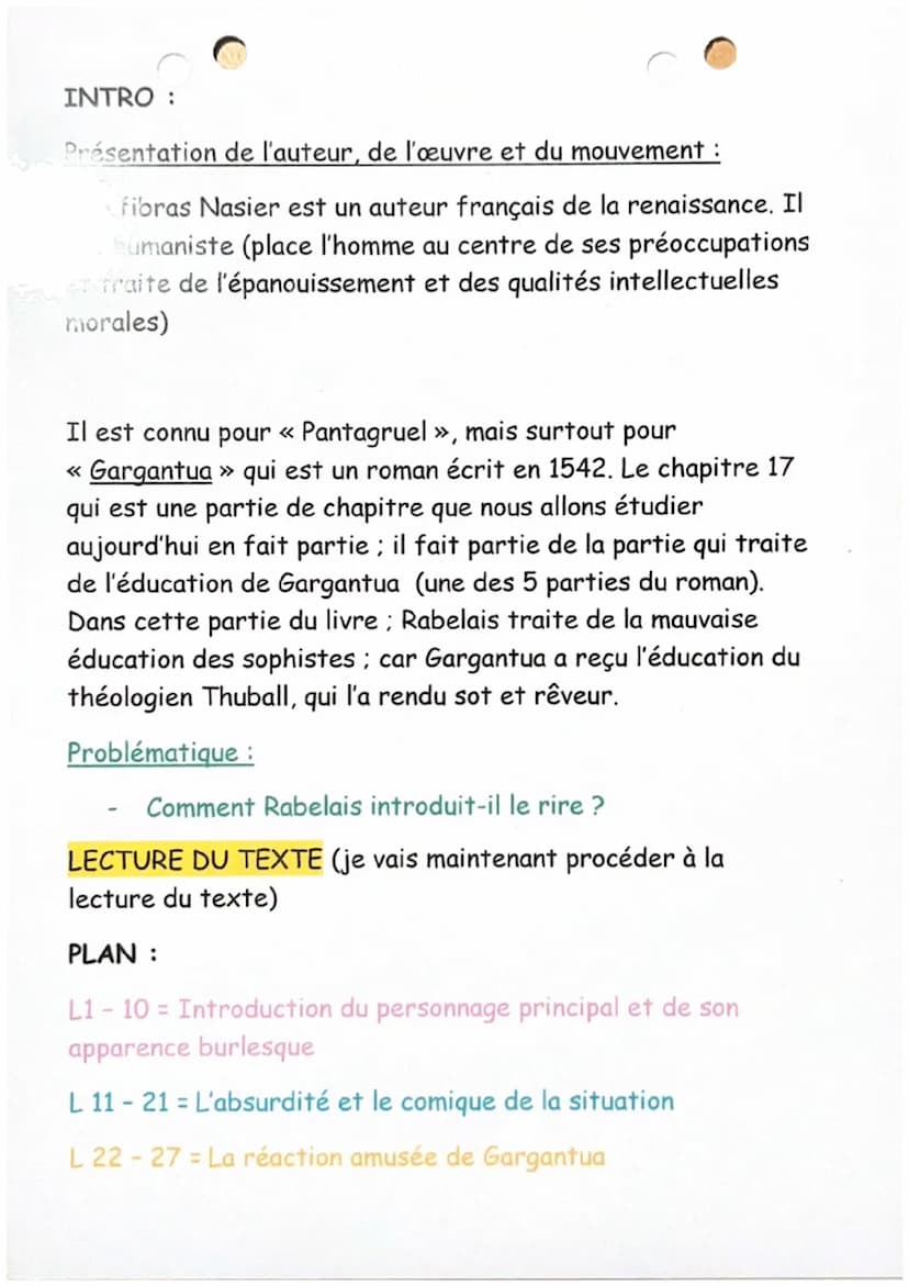 Chapitre 17; Gargantua
RABLAIS
Quelques jours après qu'ils se furent reposés, Gargantua visita
la ville. Chacun le regardait, ébahi. Le peup