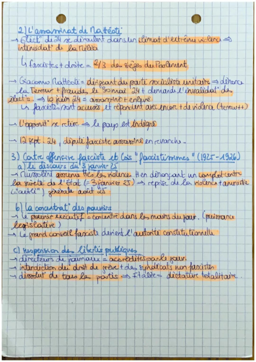 Linstallation du fascisme
in Italie
I- la crise Italienne.
1) la crise morali
→ Italiens se sentent humilies par le comprès de Versailles (O