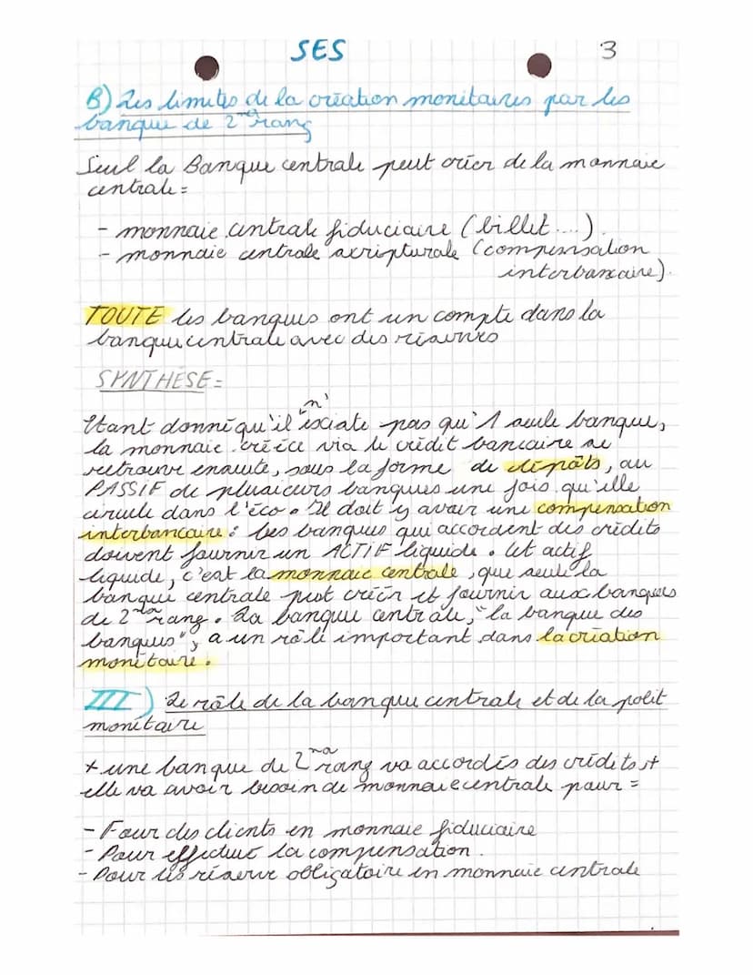 SES
CHAPT ² = Qu'est ce que la monnaie et coment-
cat-elle criče?
I. Les fonctions et les formes de la monnaie.
-
A-Les fonctions de la monn