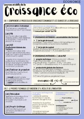 Know ÉCO CHAPITRE 1: la croissance  thumbnail