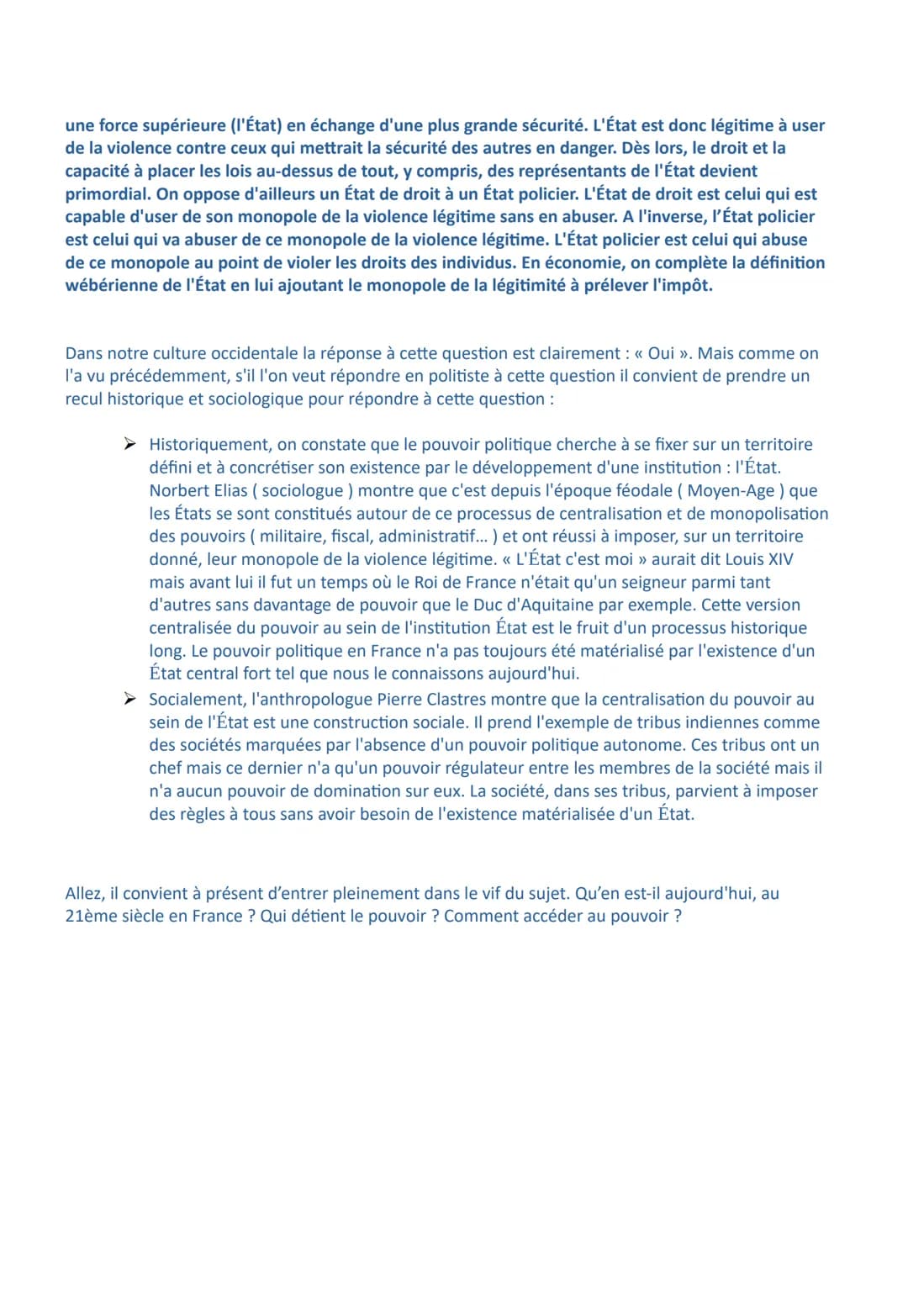 Chapitre 3 - L'organisation de la vie politique
Les objectifs du chapitre :
- Connaître les principales spécificités du pouvoir politique
Co