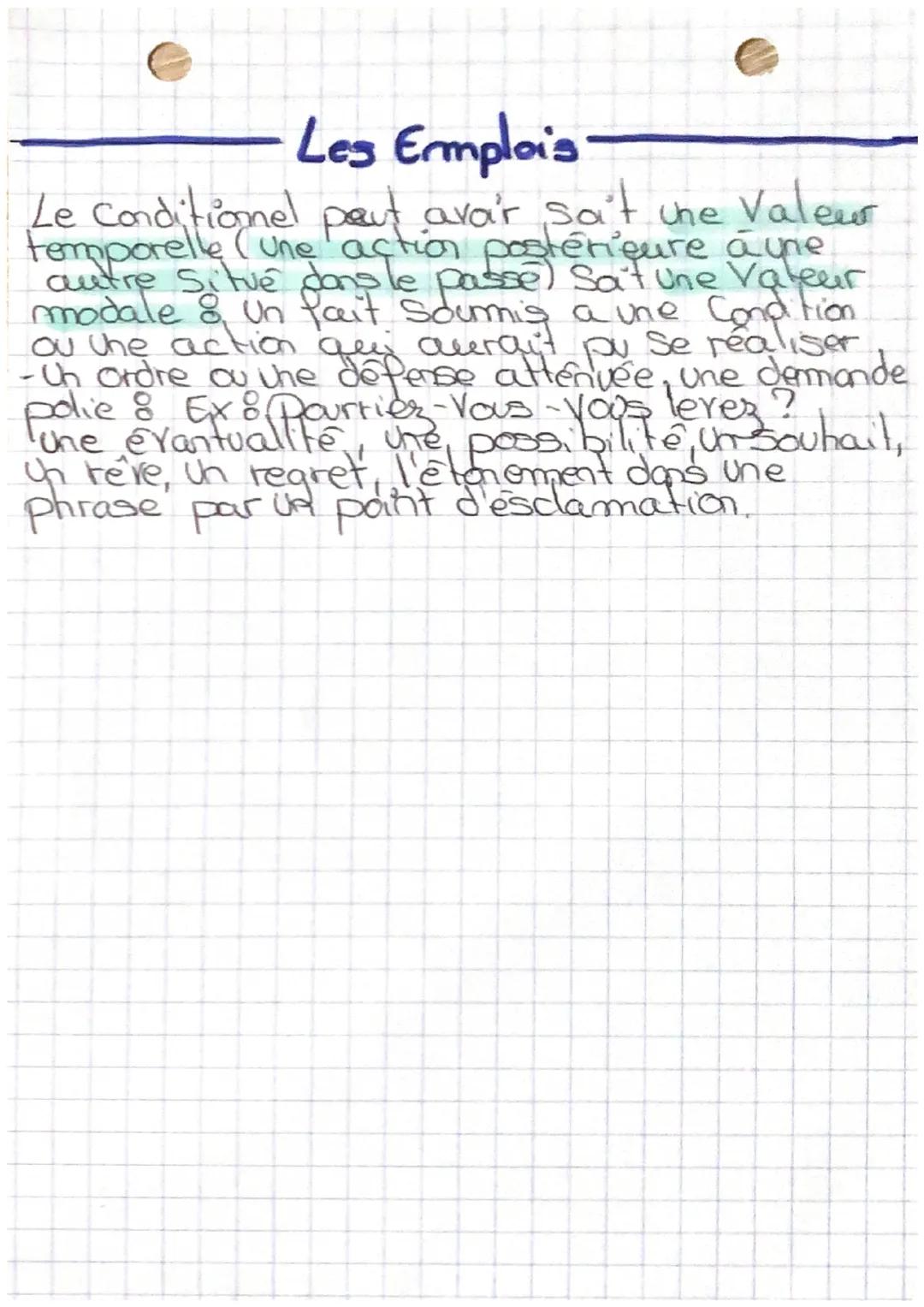 FRANCAIS
Le conditionnel présent
on rajoule au radical due futur les termmi-
naisons de limparfait
être
avoir
jai
aurais
aurais
aurait
e Ser