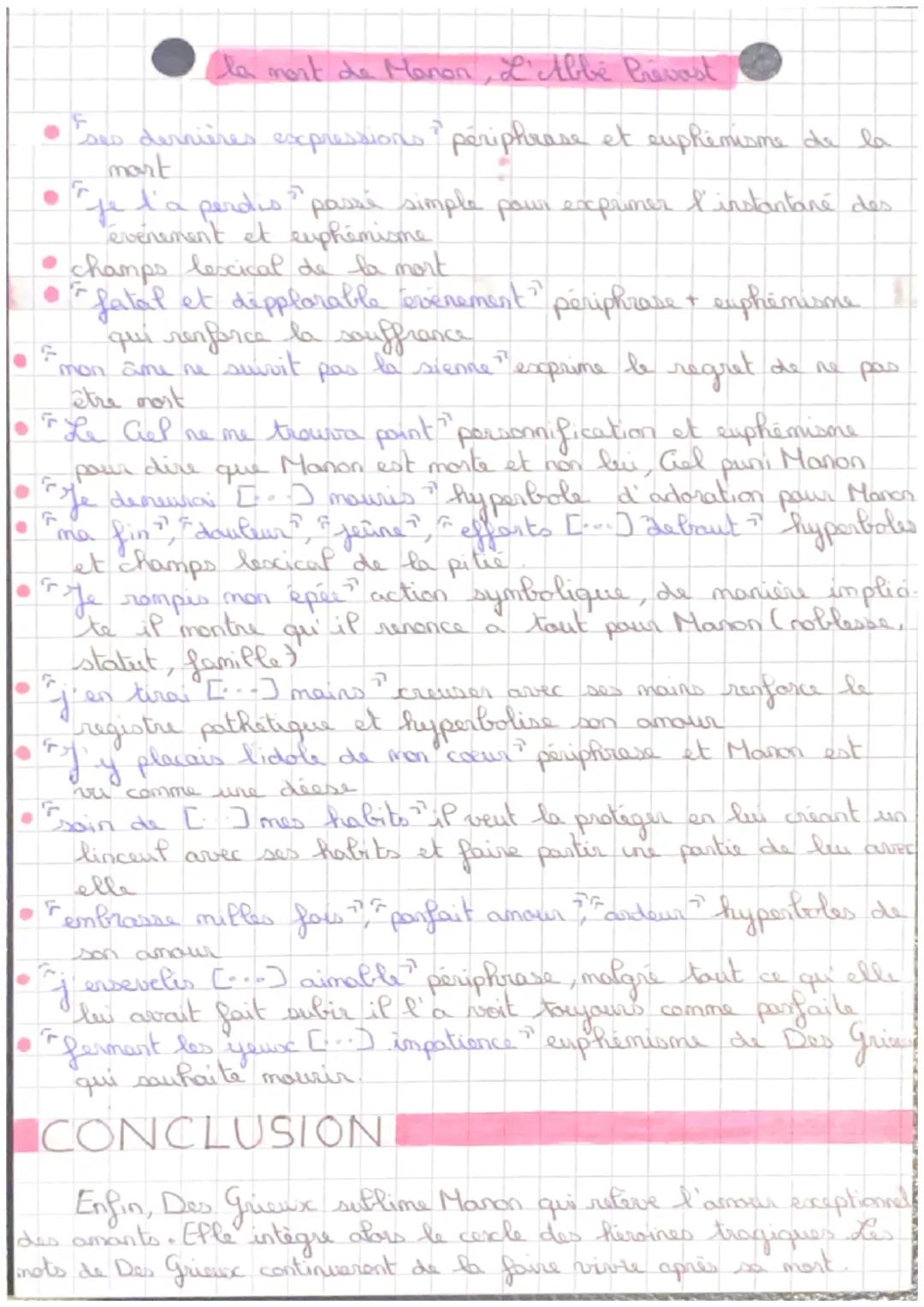 # FRANÇAIS

analyse linéaire la mort de Manon

Manon Lescaut l'Abbé Prévost

INTRODUCTION

L'Abbé Prevost né en 1697 et décédé en 1763
est u