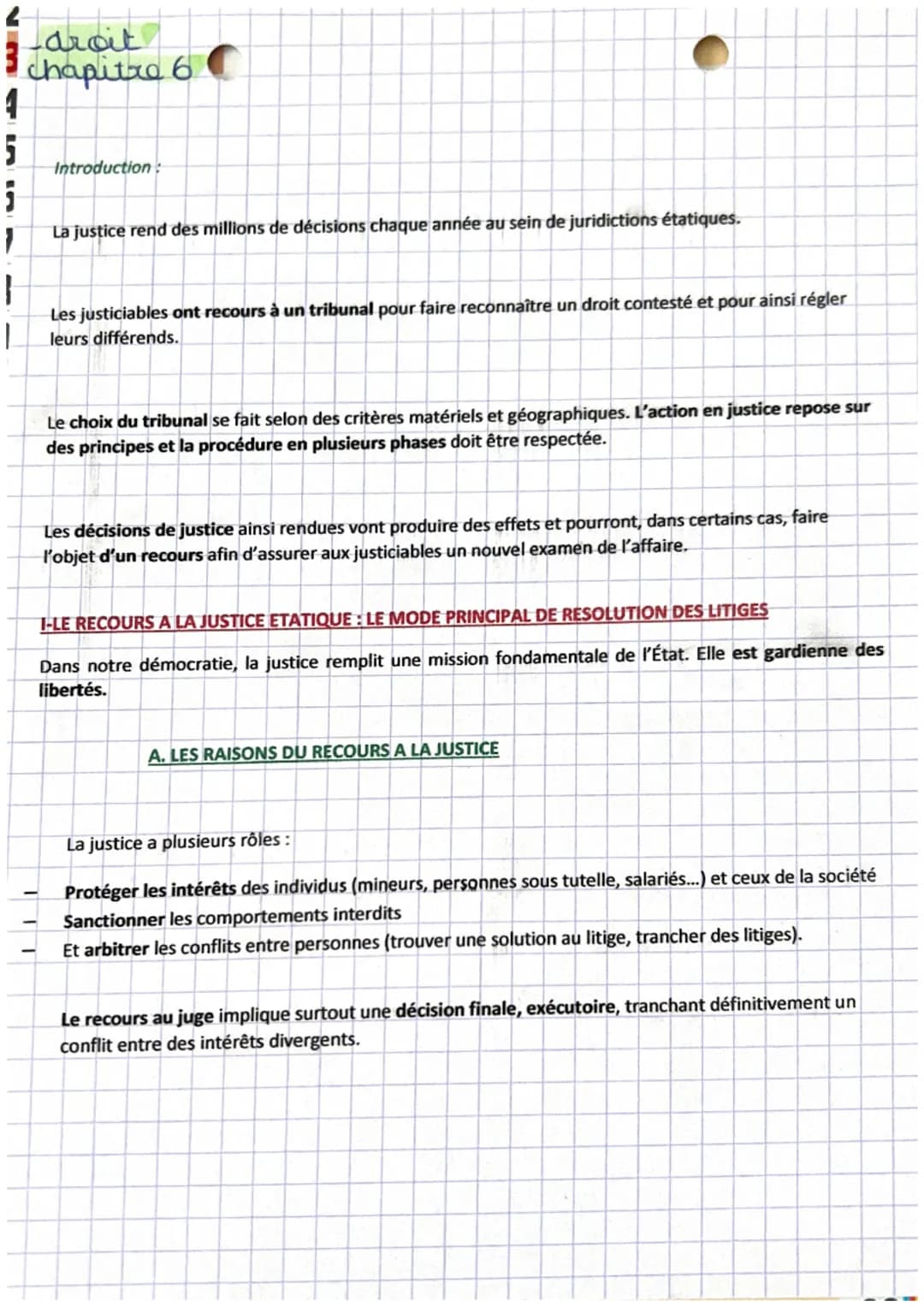 4
5
i
-droit
chapitre 6
|
L
Introduction:
1
La justice rend des millions de décisions chaque année au sein de juridictions étatiques.
Les ju
