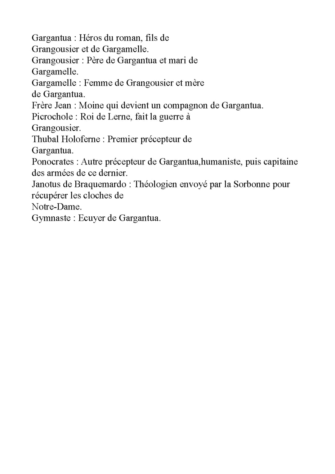 Gargantua: Résumé, Personnages et Aventures