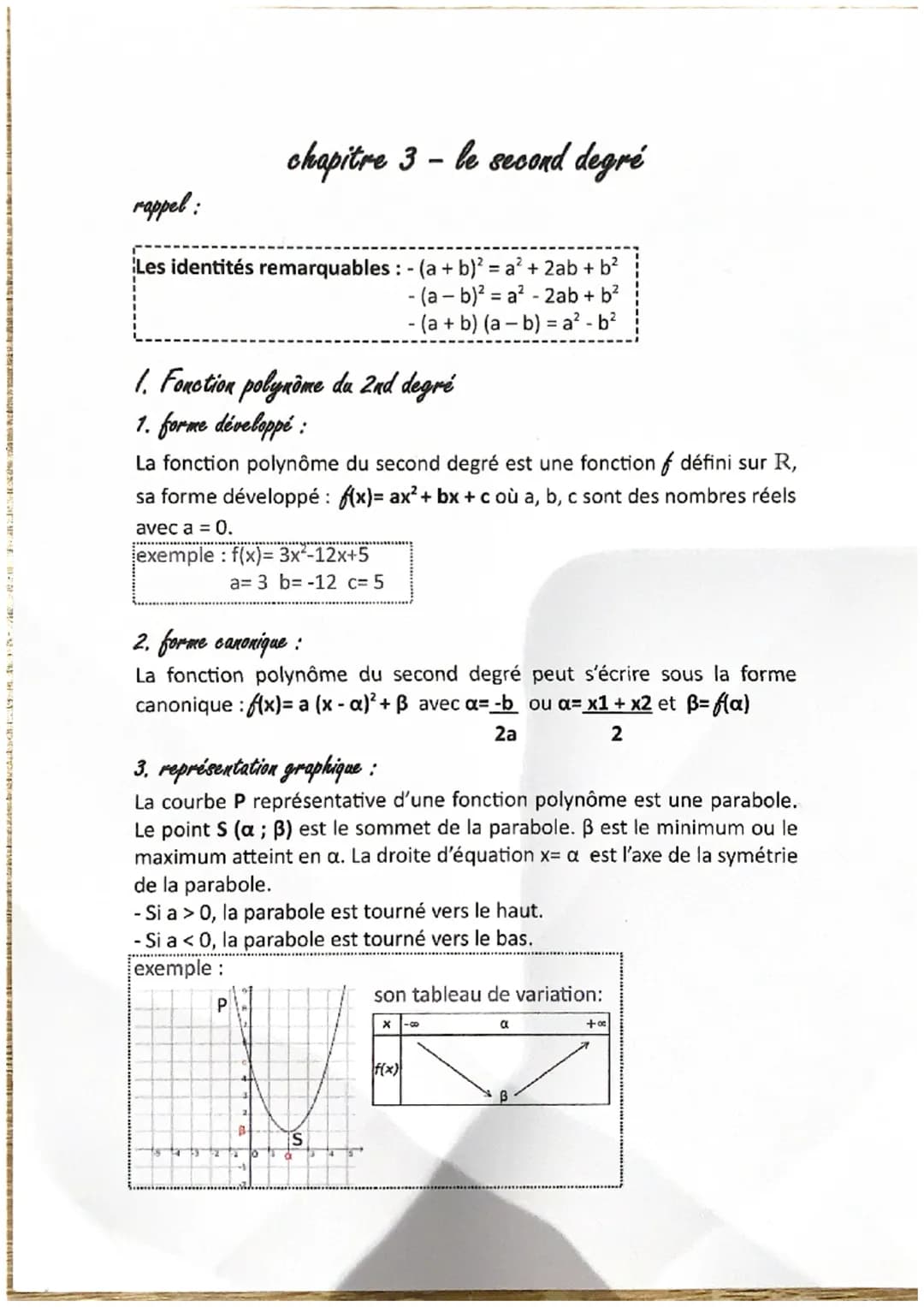 TUAN KUTUSU SE NALAO ZI NA KURU
rappel:
Les identités remarquables : - (a + b)² = a² + 2ab + b²
- (a - b)² = a² - 2ab + b²
- (a + b) (a - b)