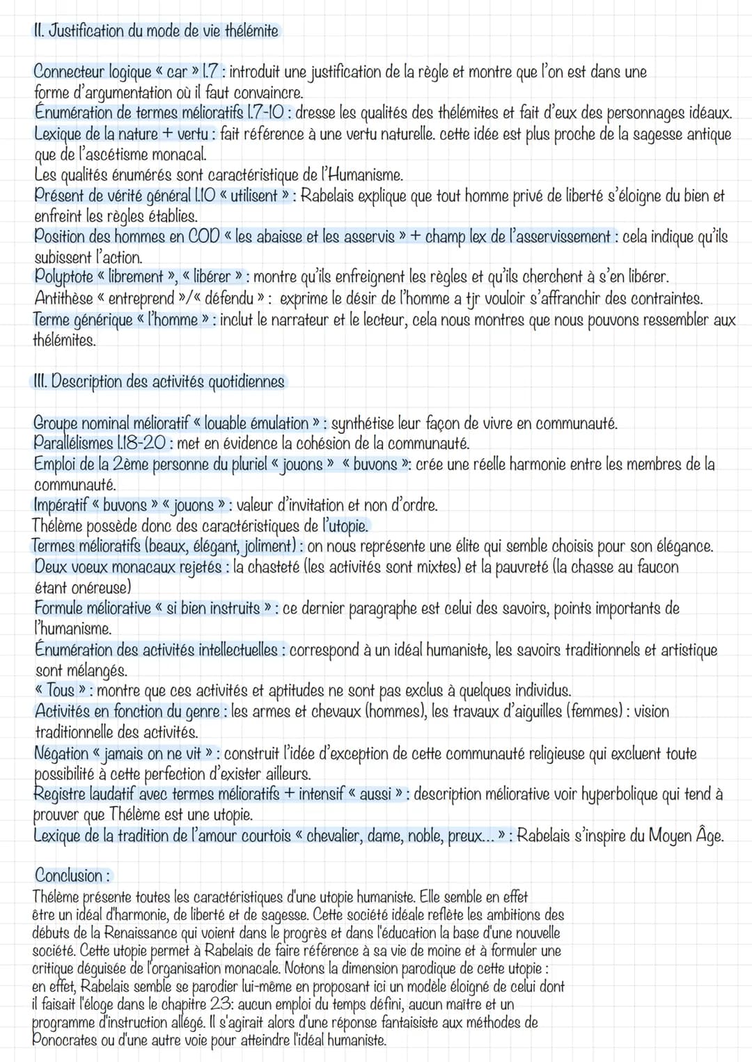 L'abbaye de Thélème, Gargantua Chapitre 57
Introduction:
Rabelais: auteur humaniste, XVI ème siècle (Renaissance).
Gargantua - péripéties d'
