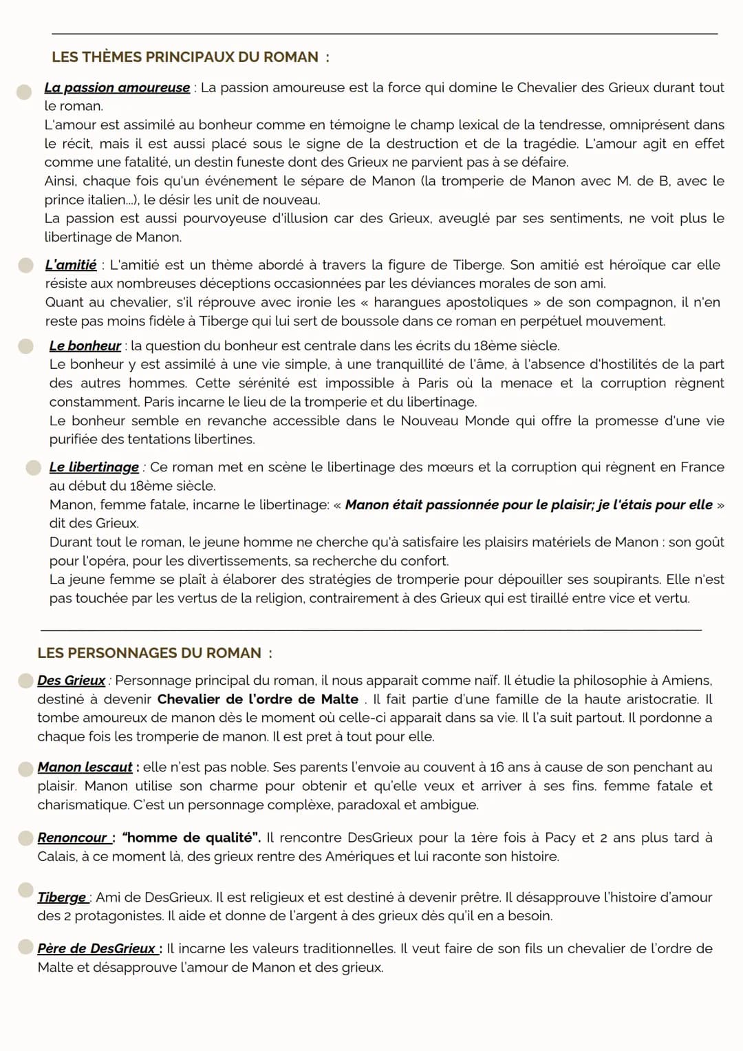 FICHE LECTURE
TITRE: MANON LESCAUT
Edition avec dossier
AUTEUR : ABBÉ PREVOT
GENRE: ROMAN D'AMOUR ET D'AVENTURE
RÉSUMÉ :
Résumé partie 1 :
D