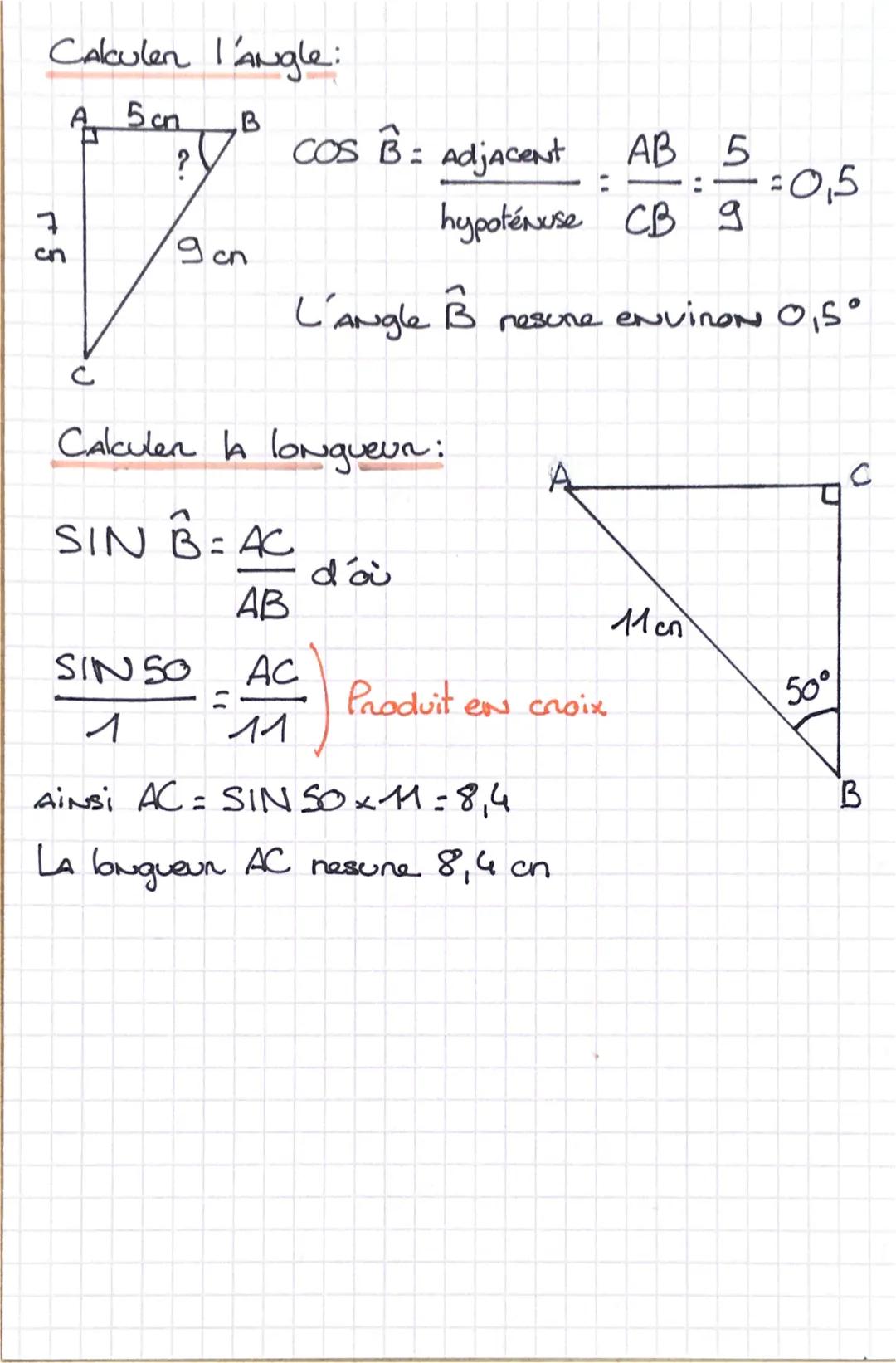 MATHS
Trigononétrie
C
Côté opposé
de l'angle A
Hypotenuse
de triangle
A
B
4
A
Côté adjacent
de l'angle A
Soh
Sinus A = côté opposé de Â
hypo