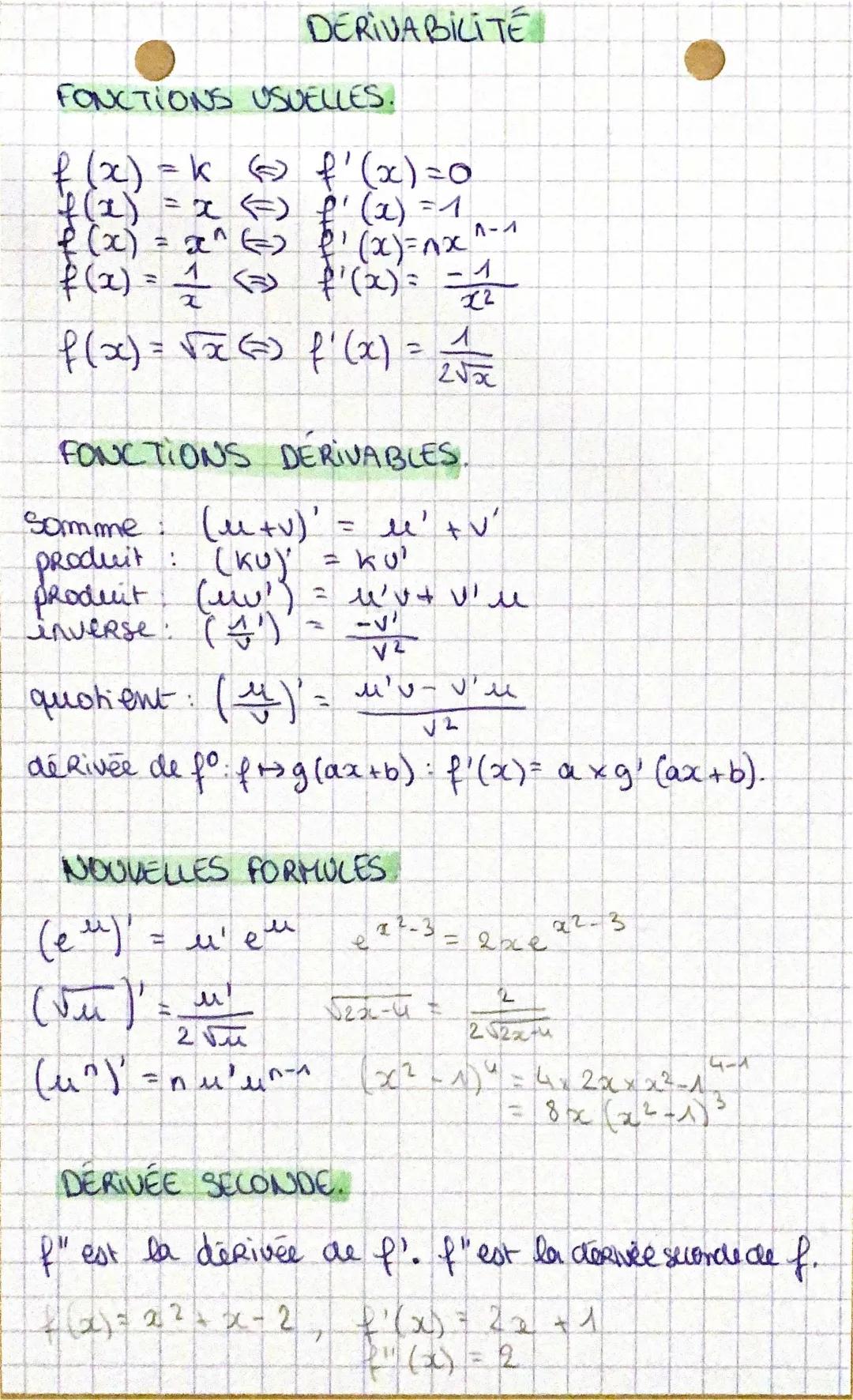 Dérivation (formules) 