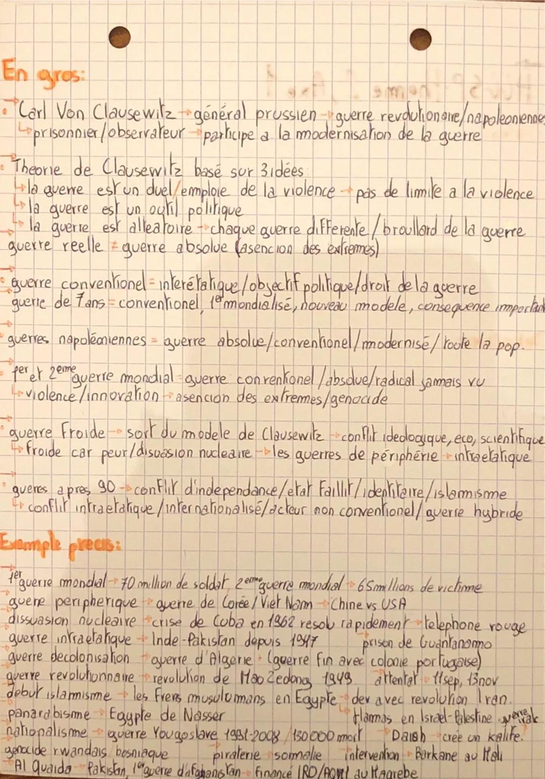 HGGSP: theme 2, Axe 1
Dates:
1756-1765 guerre de Fans
to ferner 1705 traite de Paris.
1780-1861 vie de Carl von Clausewitz
1950-1953 guerre 