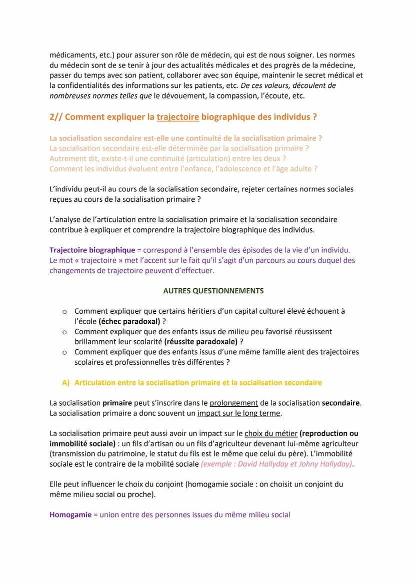 O
O
CHAPITRE 5 - LA SOCIALISATION
Comment la socialisation contribue-t-elle à expliquer les différences de
comportement des individus ?
QUES