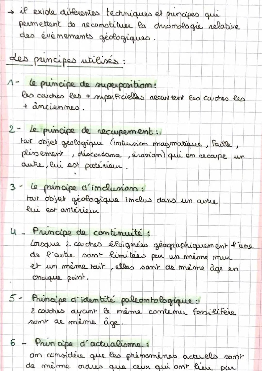 La chronologie relative: décrypter le temps des roches par des mesures