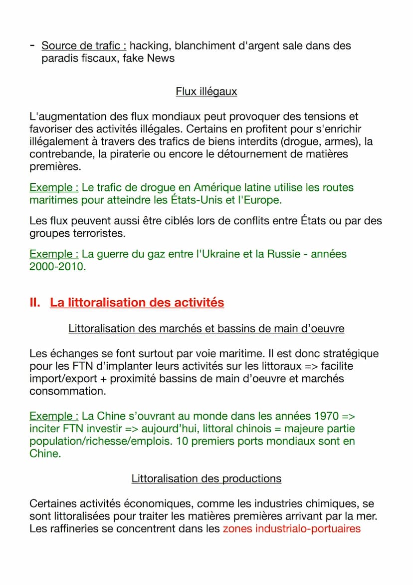 --- OCR Start ---
Chapitre 2: Métropolisation, littoralisation des
espaces productifs et accroissement des flux
La mondialisation a accéléré
