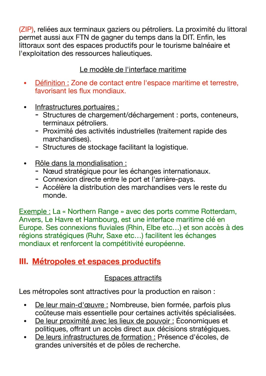--- OCR Start ---
Chapitre 2: Métropolisation, littoralisation des
espaces productifs et accroissement des flux
La mondialisation a accéléré