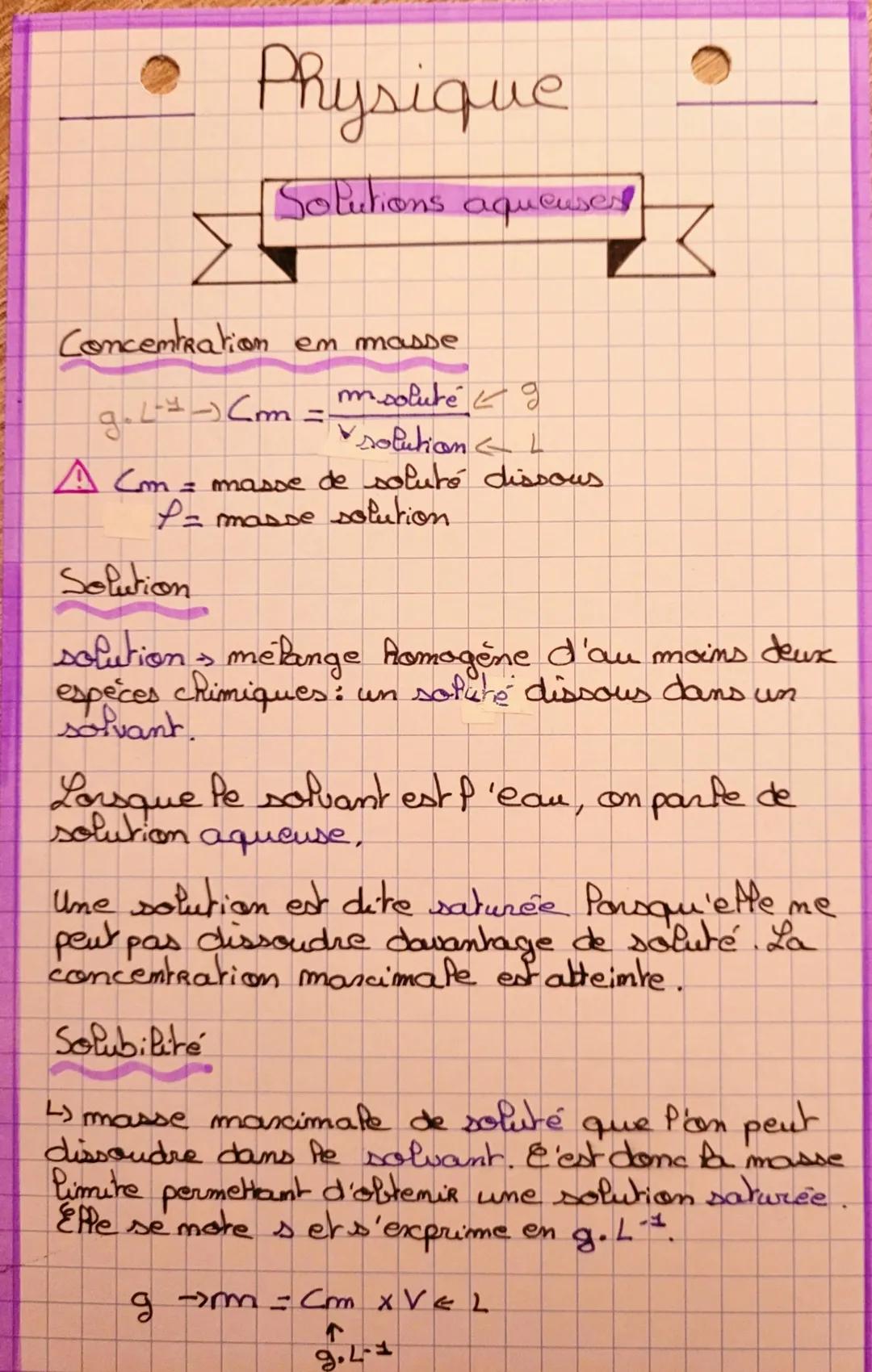 # Solution préparée par dilution

ditution diminuer la concentration d'une
solution par ajout de solvant.

solution de départ Itconcentrée) 