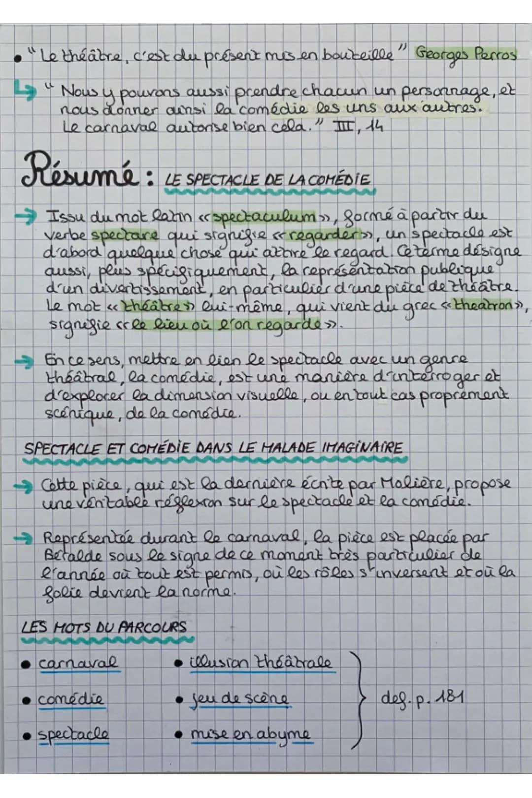 Parcours Spectacle et Comédie - PDF, Explications et Exemples