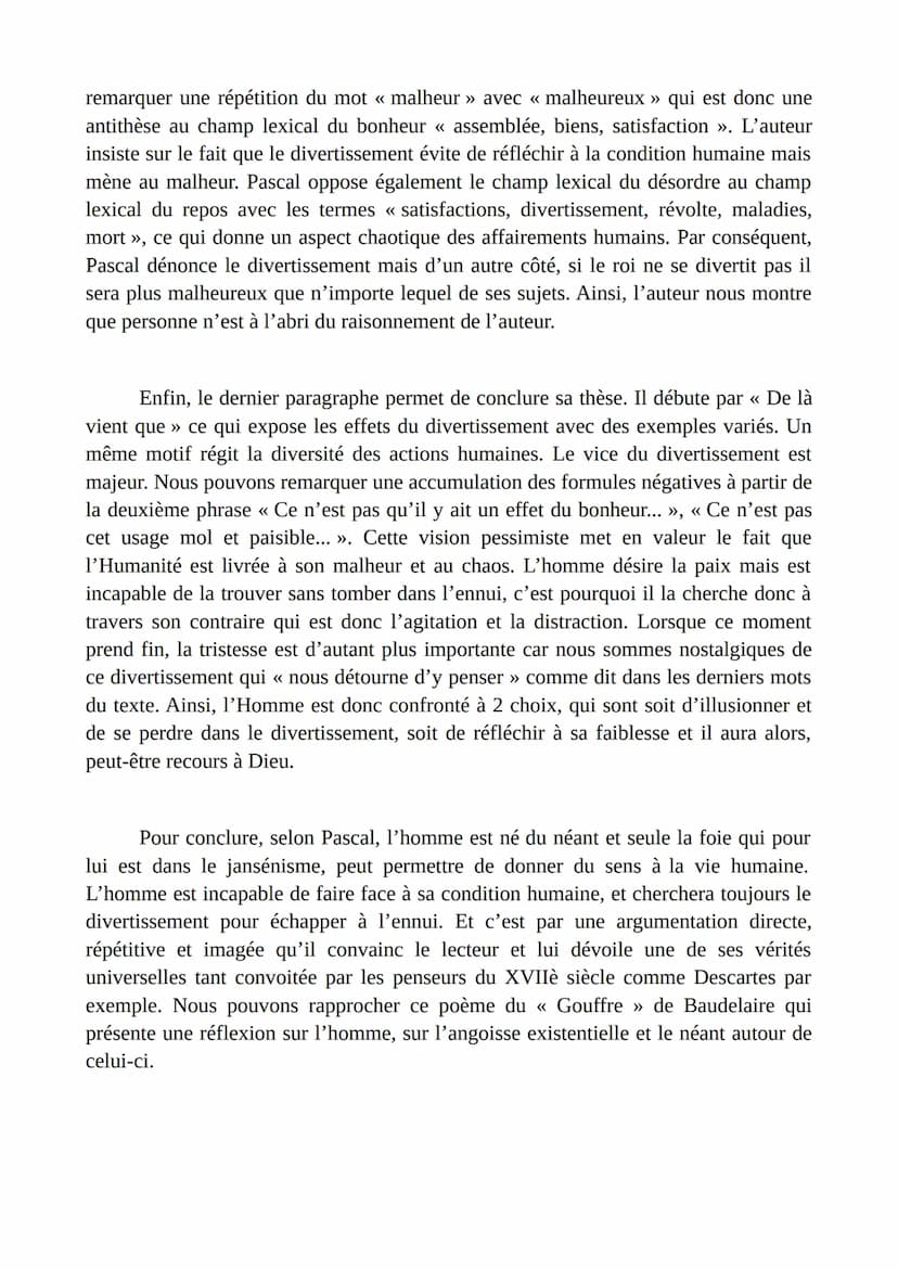 PARCOURS: IMAGINATION ET PENSÉE AU XVIIÈ SIÈCLE
Divertissement, Blaise Pascal.
Au XVIIè siècle un nouveau courant émerge en totale oppositio