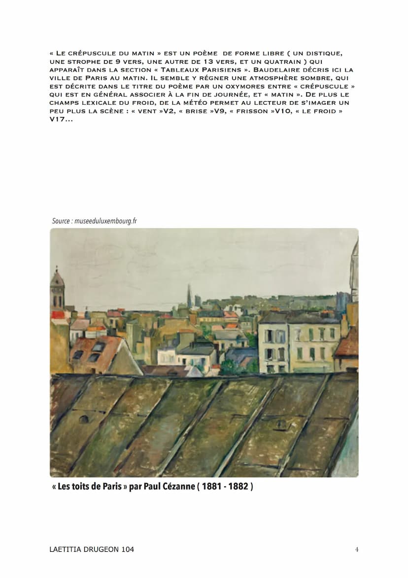 ANTHOLOGIE
<<< Les Fleurs Du Mal >>
Charles Baudelaire
LAETITIA DRUGEON 104 Introduction :
<< Les Fleurs du mal » est un recueil écrit par C