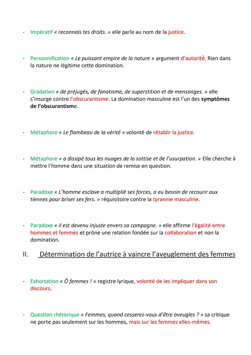 ORAL-TEXTE 2 - DDFC - ARGUMENTATION :
Postambule
o Introduction :
1. PRÉSENTATION : La Déclaration des Droits de la femme et de la citoyenne