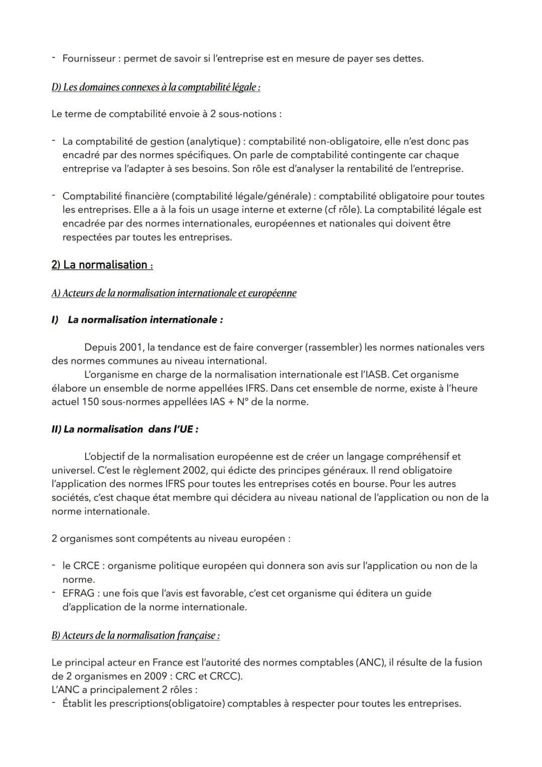 INTRODUCTION À LA
COMPTABILITÉ :
Chapitre 1: le cadre juridique de la compatibilité
1) Définition et rôle de la comptabilité
A) Définition d