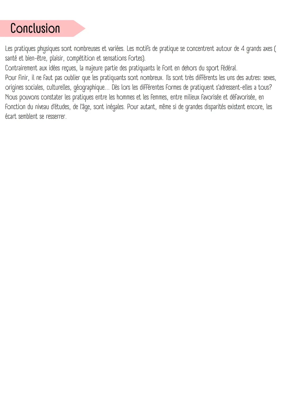 Les différentes formes de pratique physique
Introduction
Définition Activité Physique
L'activité physique n'est pas seulement la pratique sp