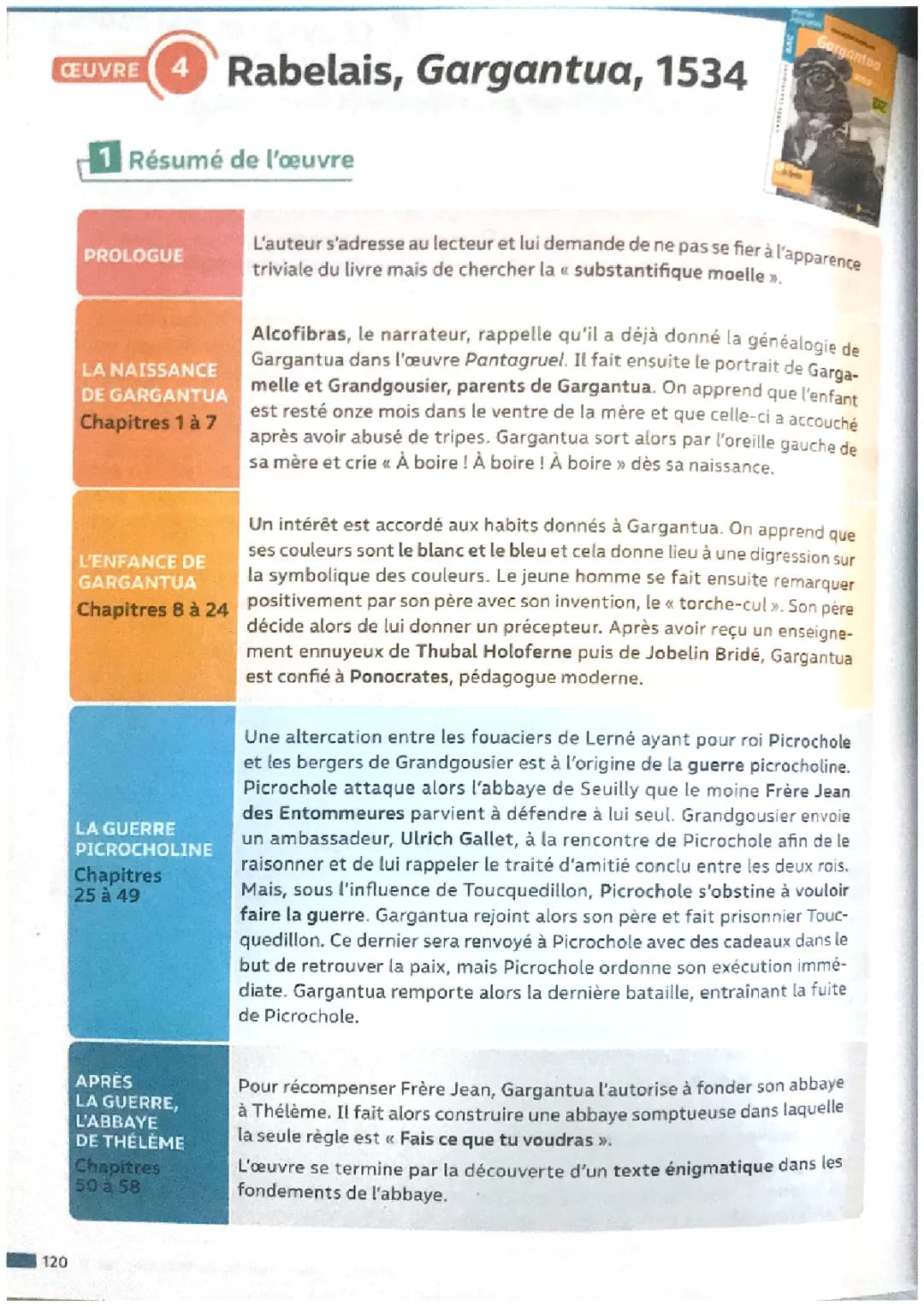 Résumé Gargantua par chapitre – PDF, Analyse et Commentaire