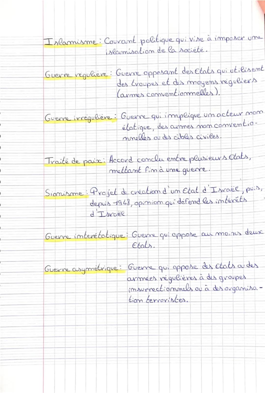 HGGSP
Vocabulaine theme 2:
Faire la guerne, faire la paix: Formes
de conflits et modes de resolutions.
Guerilla Combats d'unites mobiles et 
