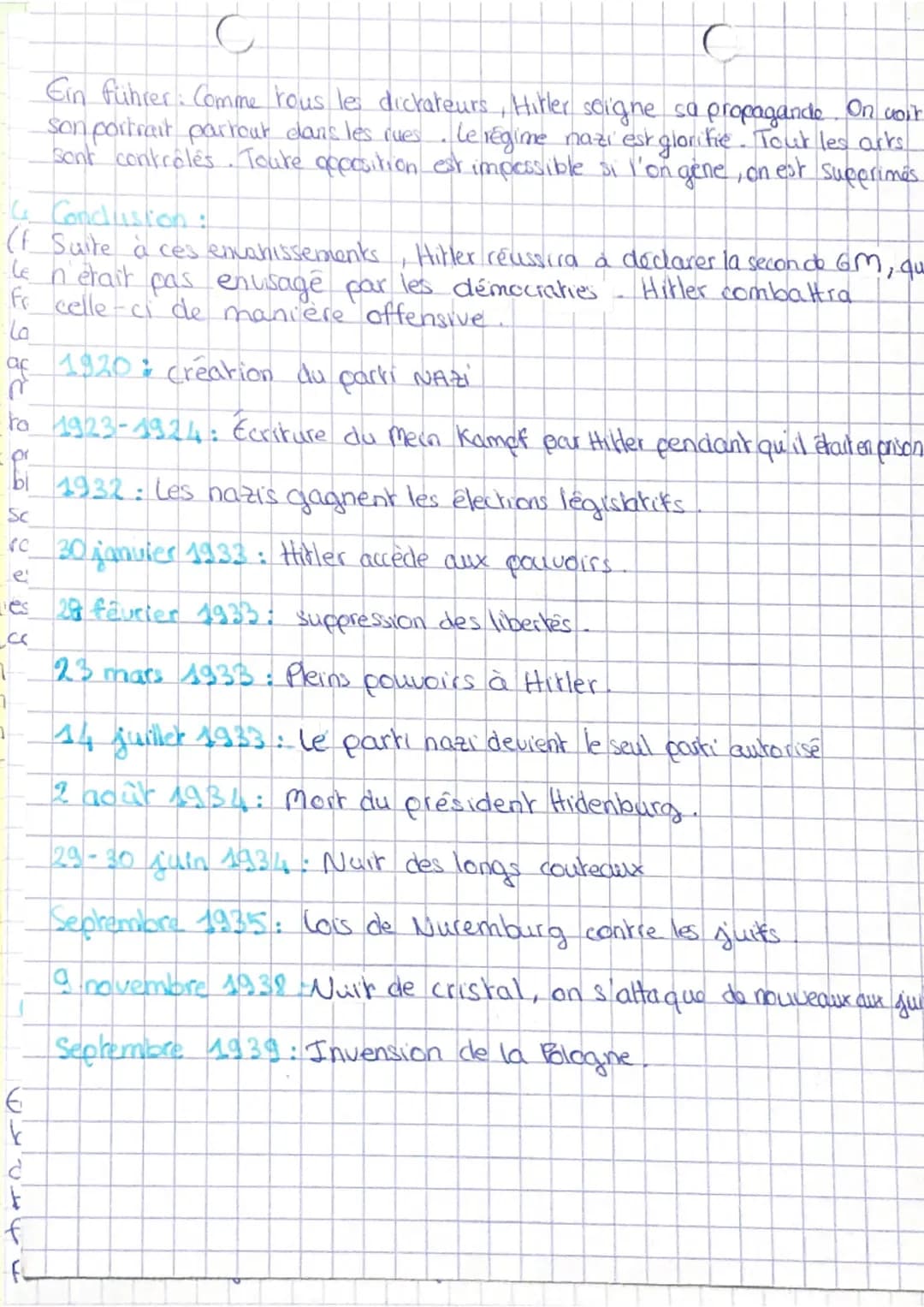& histoire
LE REGIME NAZI
Introduction:
~ En 1919, I' Allemagne voit le Dikrat de Versailles lui être imposed
perd son empereur Guillaume il