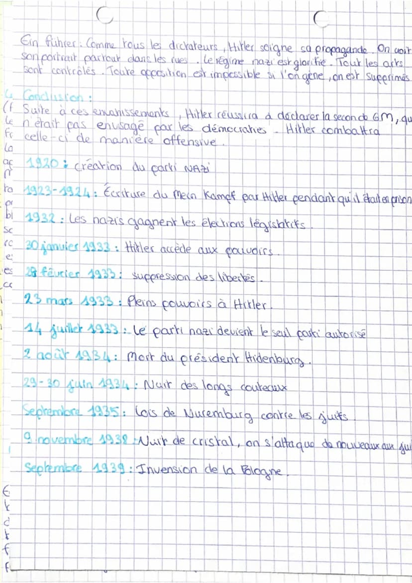 & histoire
LE REGIME NAZI
Introduction:
~ En 1919, I' Allemagne voit le Dikrat de Versailles lui être imposed
perd son empereur Guillaume il