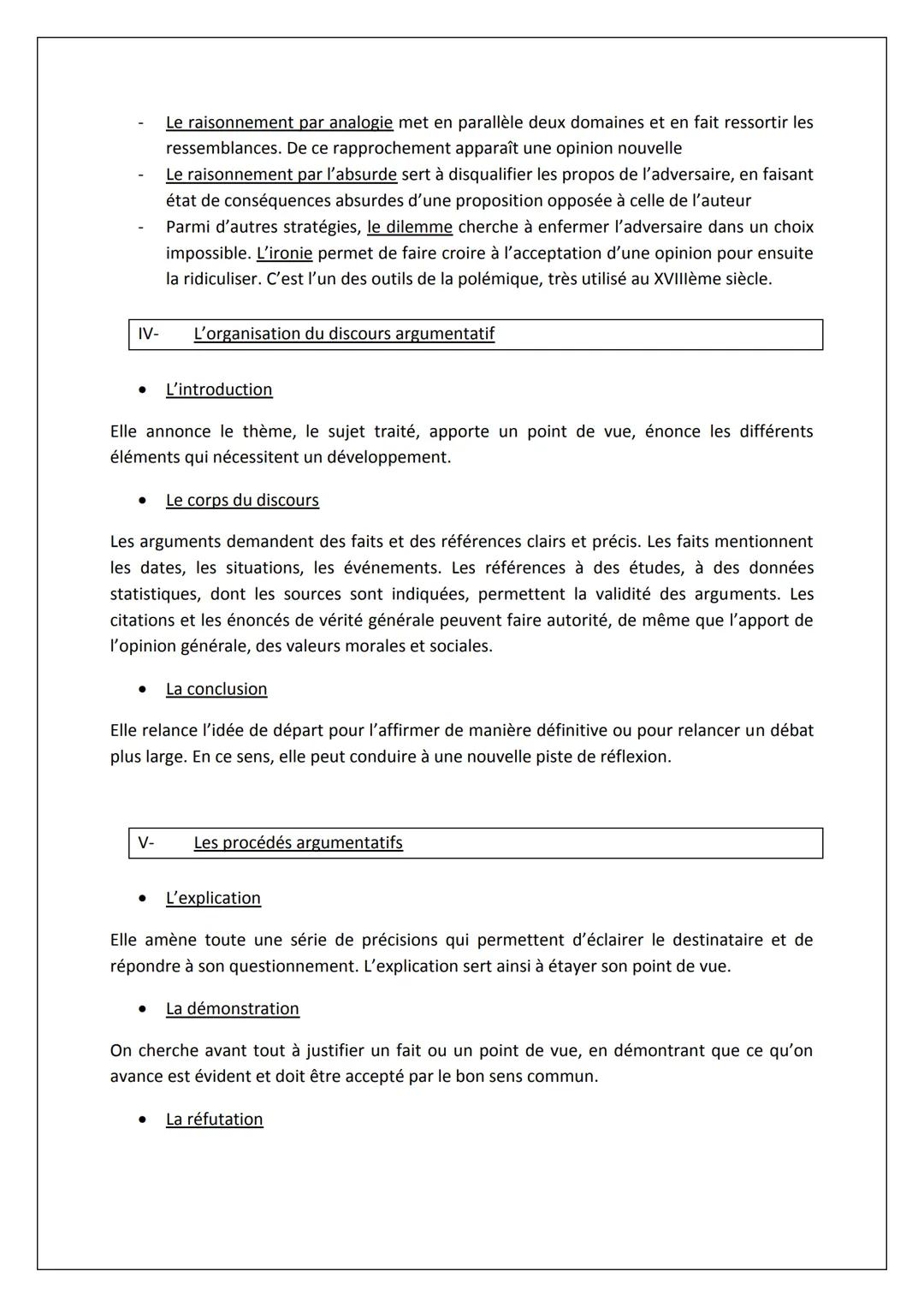 FICHES-NOTIONS SUR L'ARGUMENTATION
Une argumentation permet de prouver ou de réfuter une opinion, un fait ou un énoncé, en
cherchant à conva