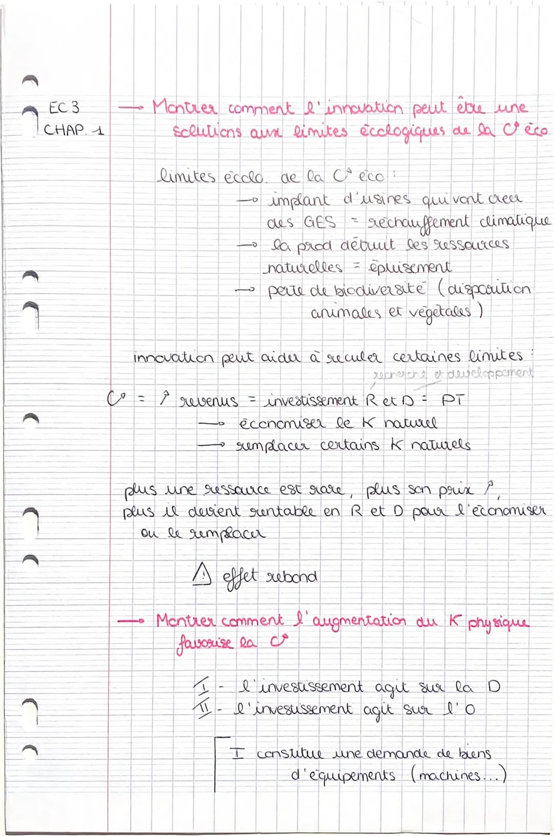 EC 3
СНАР. 1
Montrer comment l'innovation peut être une
sclutions aux limites écologiques de la céco
limites ecolo. de la Ceco
-D
10
→
3
7
i