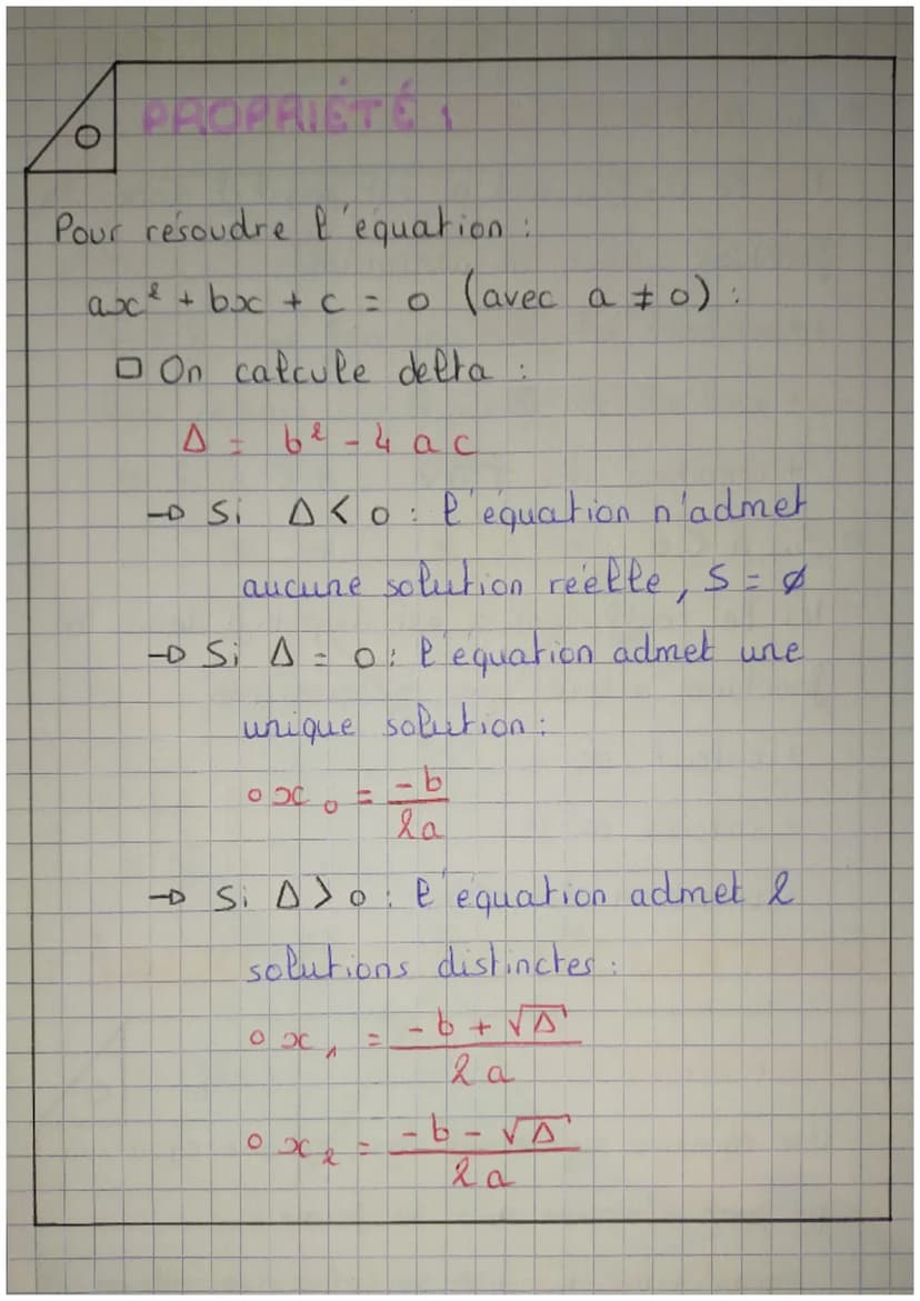 LE SECOND DEGRE
Une fonction f, definie
sur R, est une
fonction
polynome du second degre s'il existe 3 réels.
bet c
tels que :
} (x) = ax² +