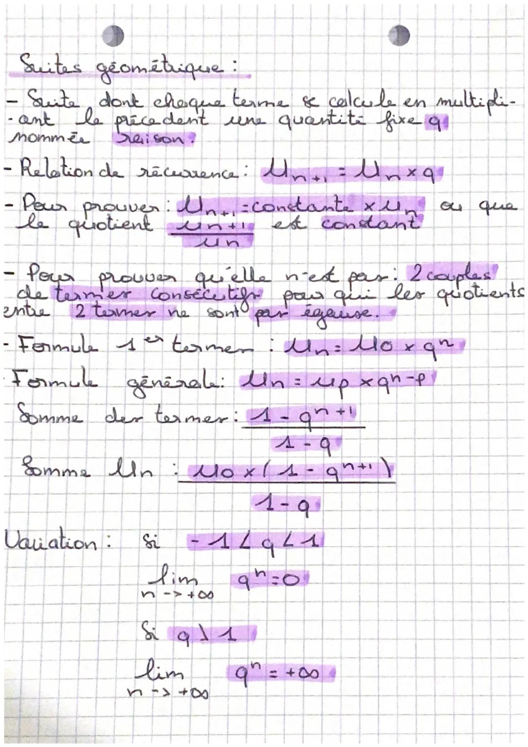 Suiter arithmétique:
Suite don't chaque terme se calcule en
ajoutent au précédent une valeur fixe r
Onommée
Daison
Relation de récuarence : 
