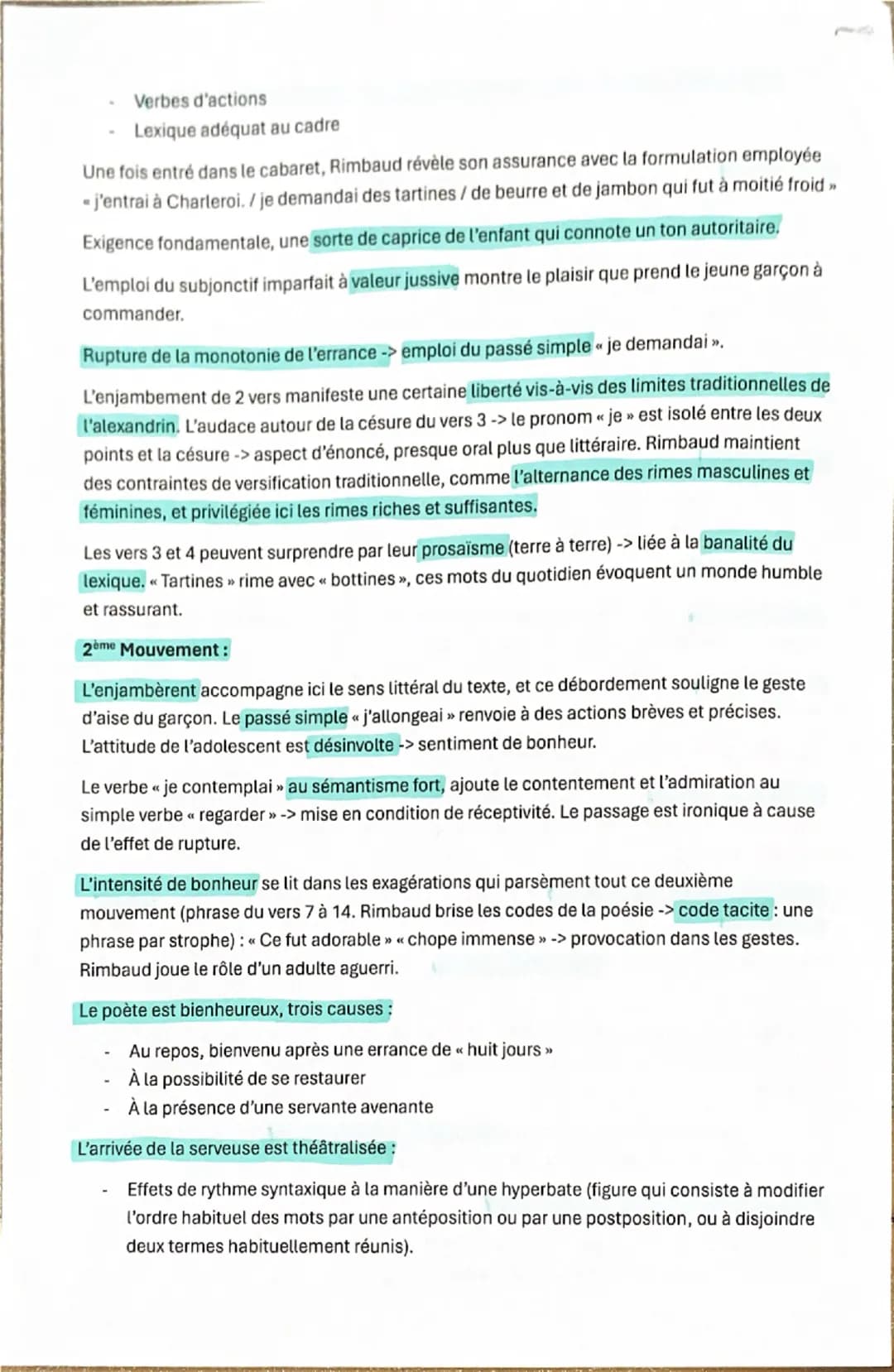 Analyse linéaire 15/Arthur Rimbaud / Au Cabaret-Vert, cinq heures du soir
Introduction: Arthur Rimbaud est l'une des figures les plus emblém