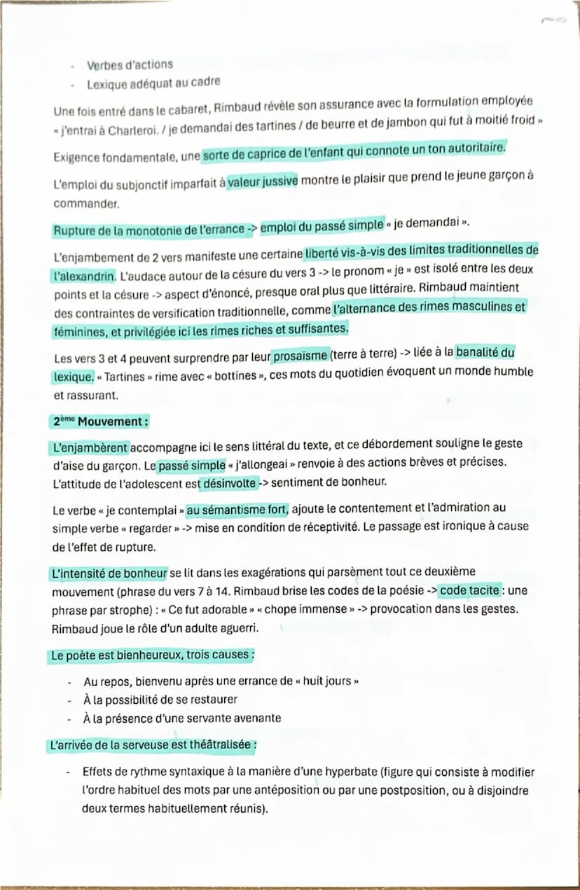 Analyse linéaire 15/Arthur Rimbaud / Au Cabaret-Vert, cinq heures du soir
Introduction: Arthur Rimbaud est l'une des figures les plus emblém