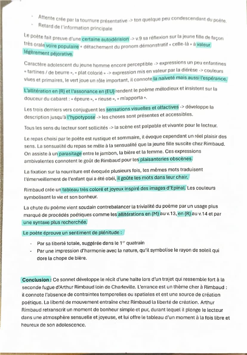 Analyse linéaire 15/Arthur Rimbaud / Au Cabaret-Vert, cinq heures du soir
Introduction: Arthur Rimbaud est l'une des figures les plus emblém