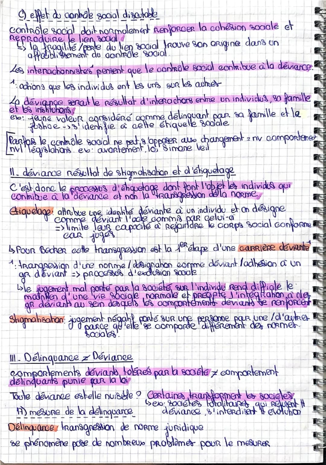 Quels sont les
Processus sodaux qui
I contribuent à la déviance ?
Introduction:
Déviance: ensemble des actes ou situations de transgression 