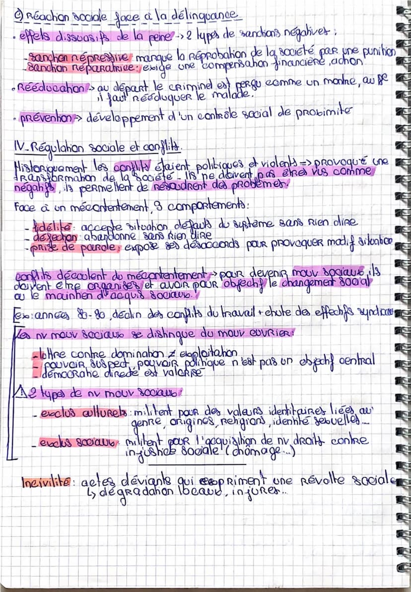 Quels sont les
Processus sodaux qui
I contribuent à la déviance ?
Introduction:
Déviance: ensemble des actes ou situations de transgression 