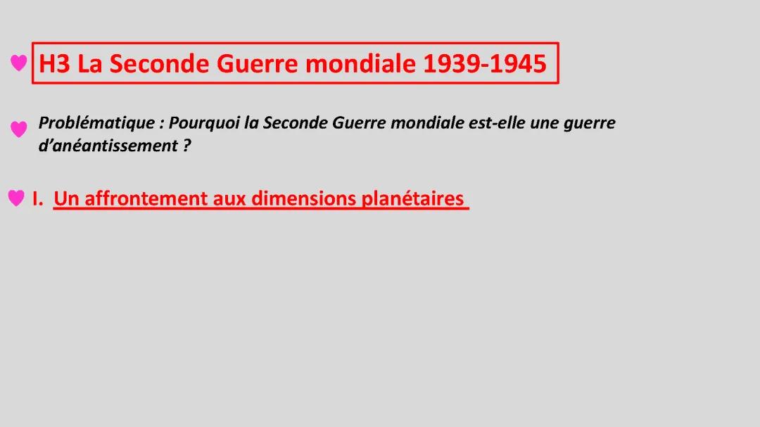 Comprendre pourquoi la Seconde Guerre mondiale est une guerre d'anéantissement