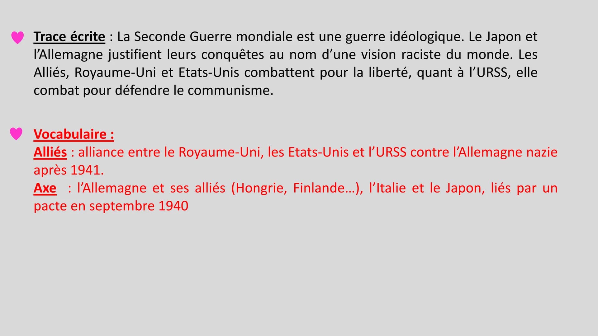 H3 La Seconde Guerre mondiale 1939-1945
Problématique : Pourquoi la Seconde Guerre mondiale est-elle une guerre
d'anéantissement ?
I. Un aff