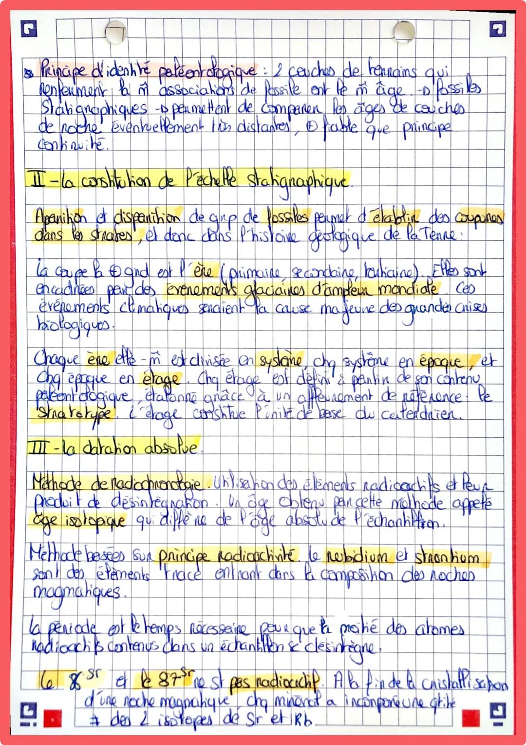 + le temps et fes noches.

I-la Chronologie relatives

Méthode bersée sur des évenements bidogique.

L'étude des noches et des terrains nepu