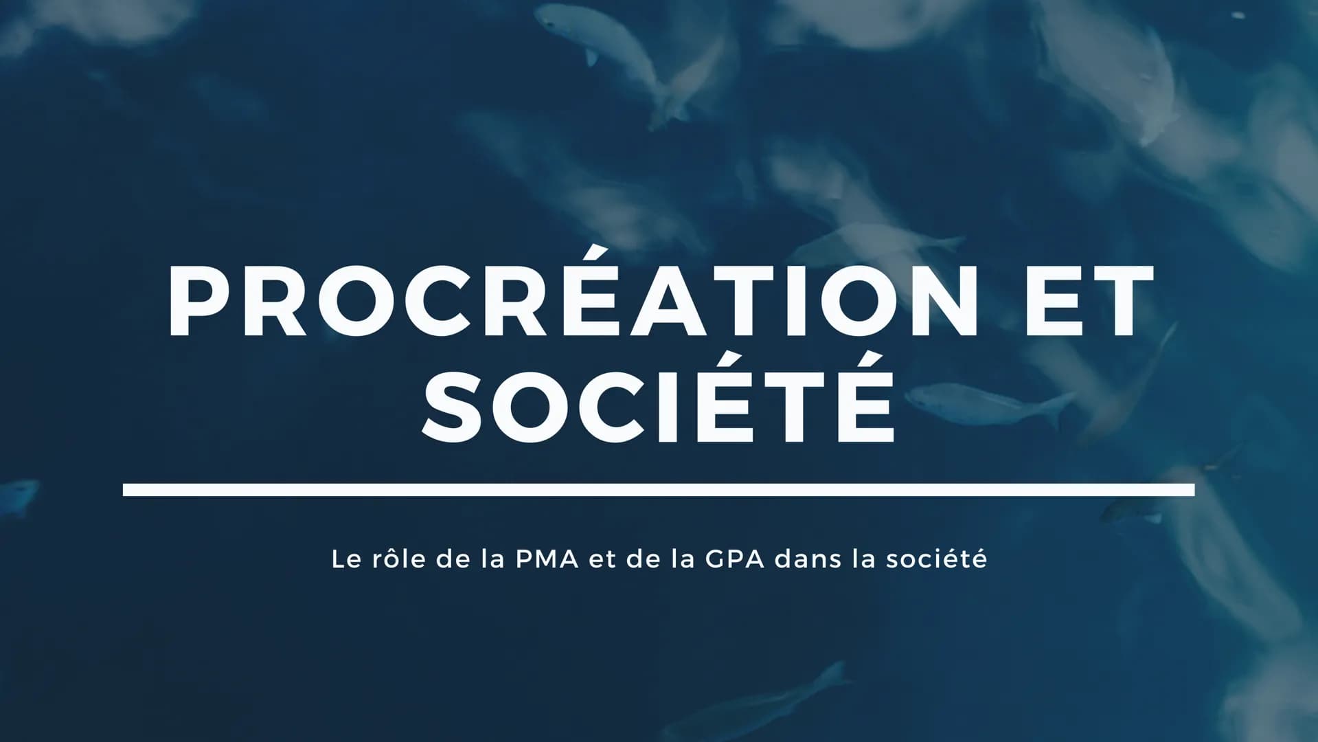 PROCRÉATION ET
SOCIÉTÉ
Le rôle de la PMA et de la GPA dans la société Avant tout, de quoi s'agit-il ?
Une méthode de procréation médicalemen