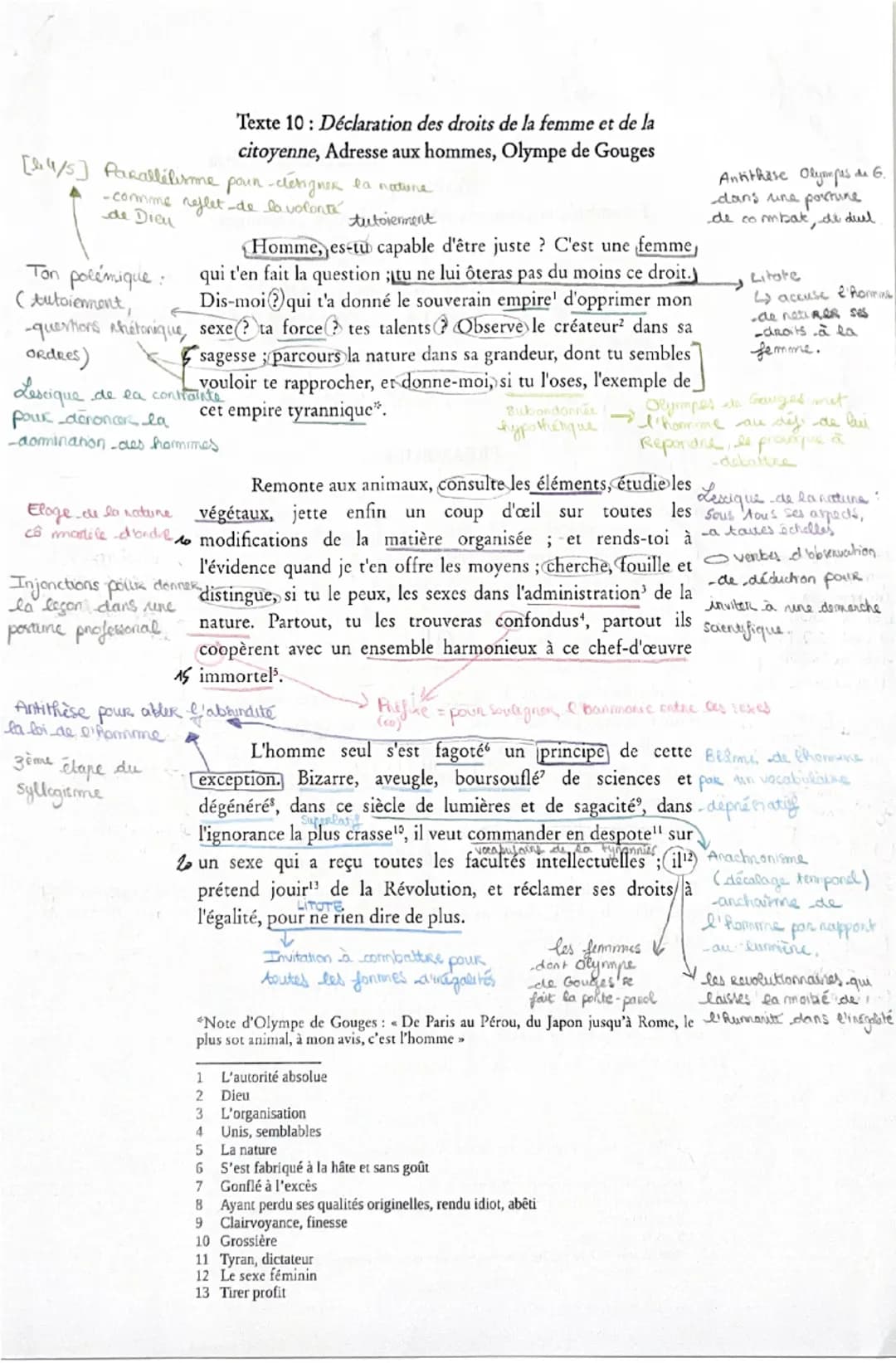 TEXTE 10: Déclaration des droits de la femme et de la citoyenne, «< Adresses aux hommes »>, Olympes de Gouges
Carte d'identité :
Déclaration