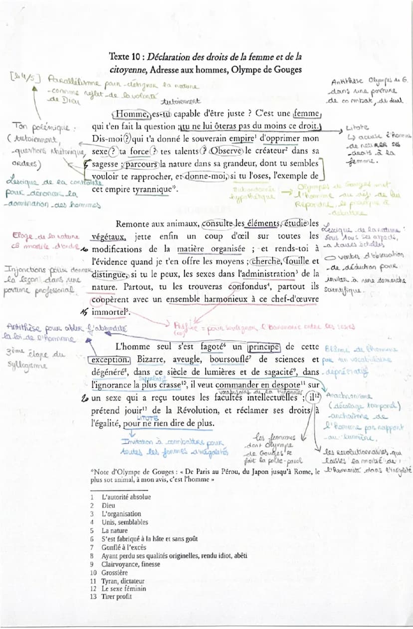 TEXTE 10: Déclaration des droits de la femme et de la citoyenne, «< Adresses aux hommes »>, Olympes de Gouges
Carte d'identité :
Déclaration