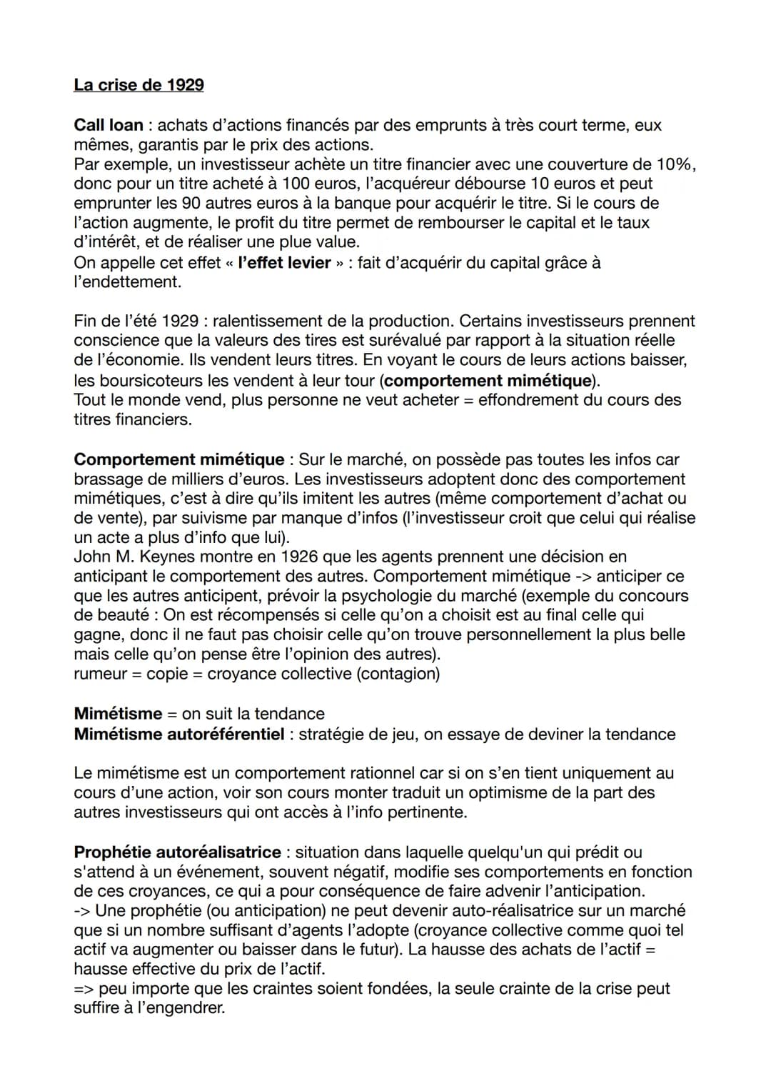 SES - les crises
Années 80: expansion du système financier mondial. Création de places
boursières comme Euronext à Paris.
Système financier: