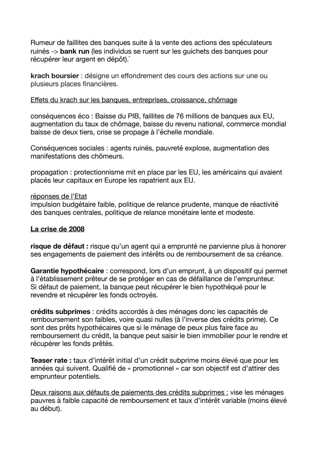 SES - les crises
Années 80: expansion du système financier mondial. Création de places
boursières comme Euronext à Paris.
Système financier: