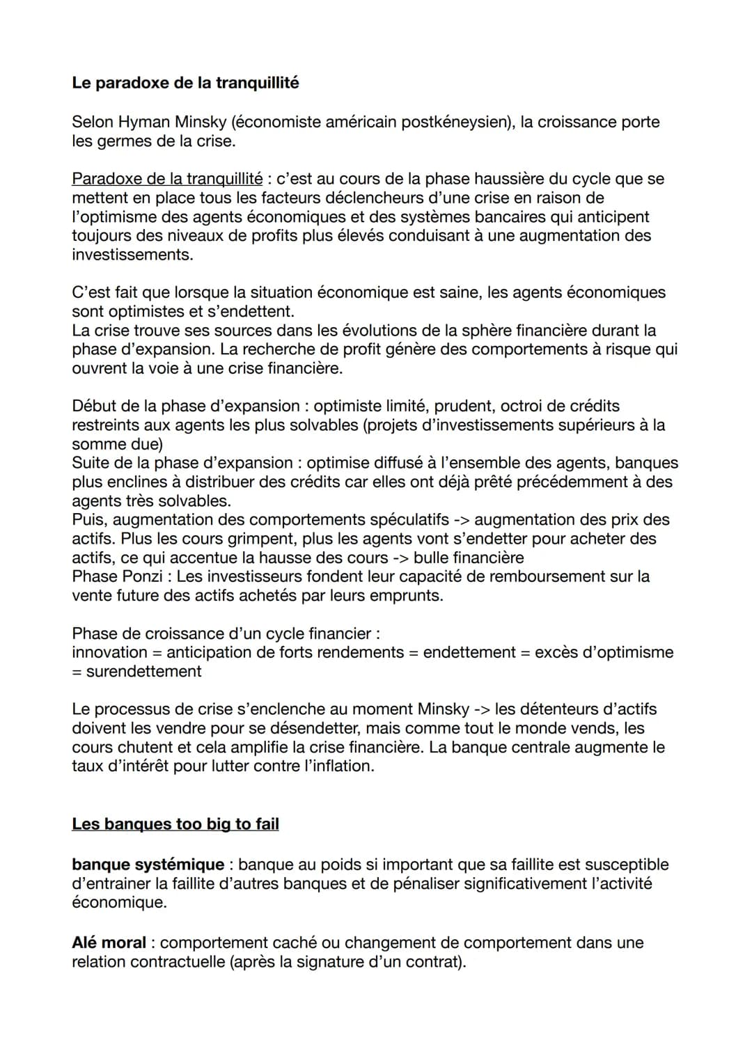 SES - les crises
Années 80: expansion du système financier mondial. Création de places
boursières comme Euronext à Paris.
Système financier: