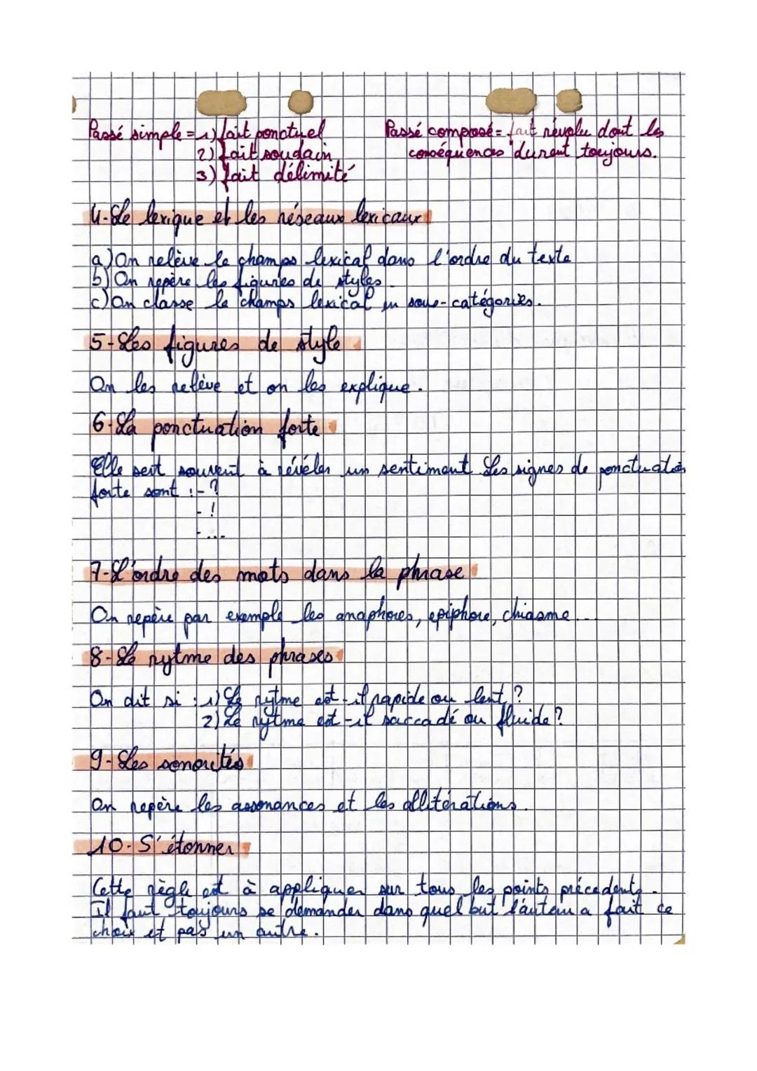 Français
LES 10 OUTILS D'ANALYSE
1-Le titre
Rapport
avec l'extrait? -> OUI: on le cite en disant qu'il met
en valeur quelque chose
-> NON: o